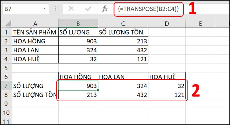 H&agrave;m TRANSPOSE